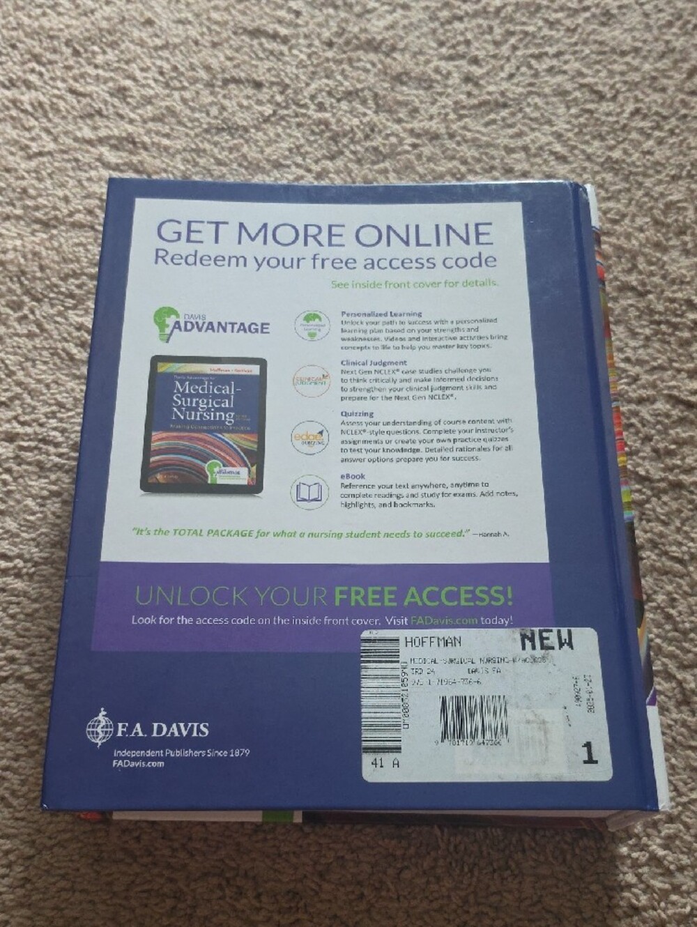 F.A. Davis Medical-Surgical Nursing Textbook - Blue Multi - Picture 3 of 10